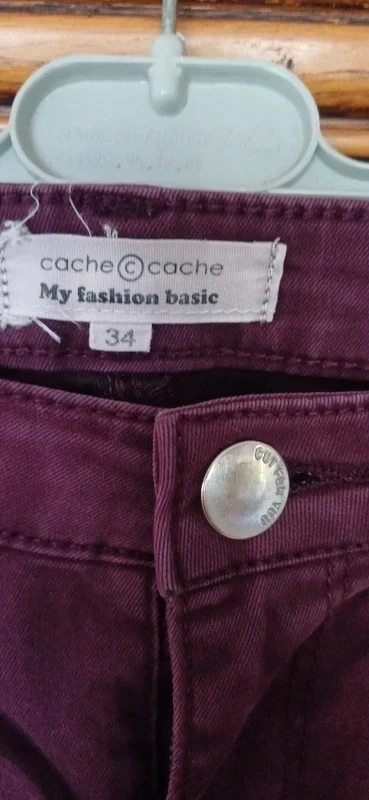 Paarse spijkerbroek merk cache cache zeer goede staat maat 34 – photo 3